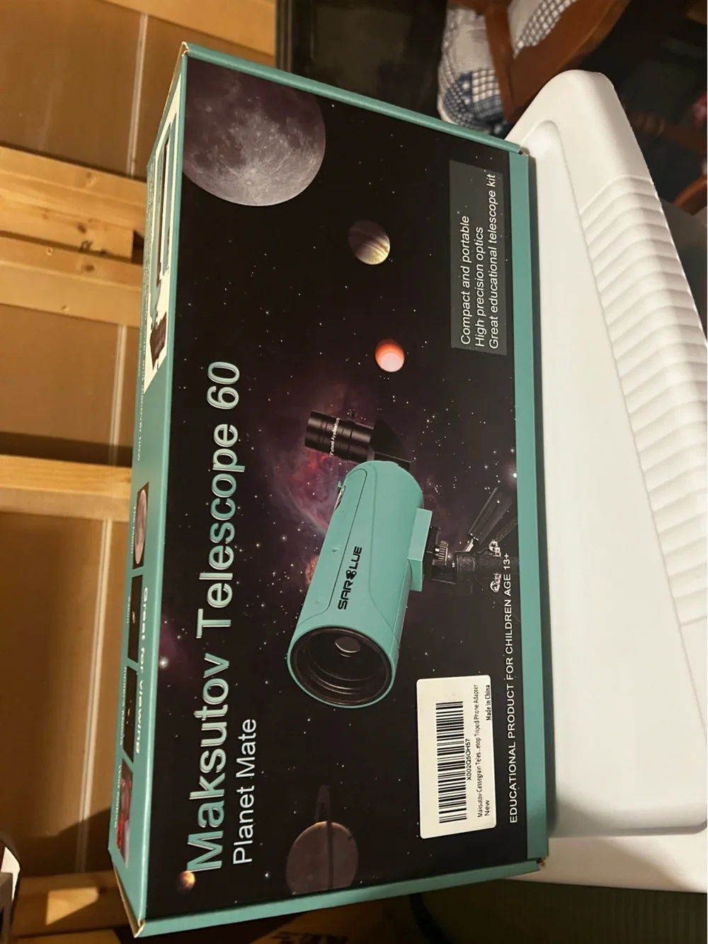 SARBLUE Maksutov Telescope 60 Planet Mate 750mm x 60mm New Open Box Complete